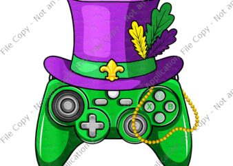 Mardi Gras Video Game Controller Jester Hat Png, Mardi Gras Video Game Png, Game Patrick Day Png