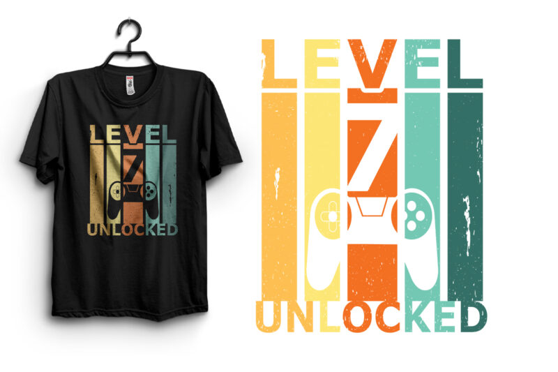 Level 7 Unlocked Typography T-shirt