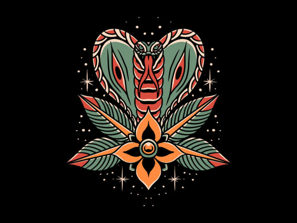 Green cobra t shirt design template