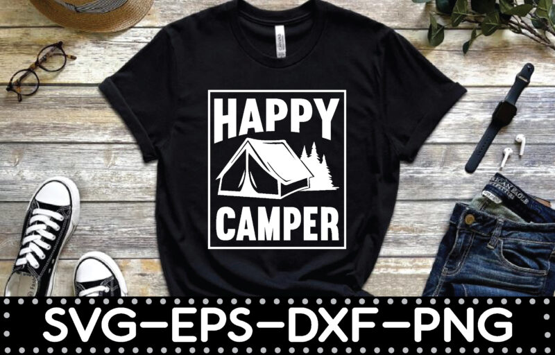 Camping t-shirt design bundle