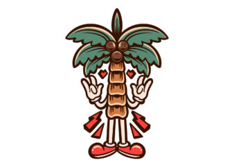 happy palm cartoon