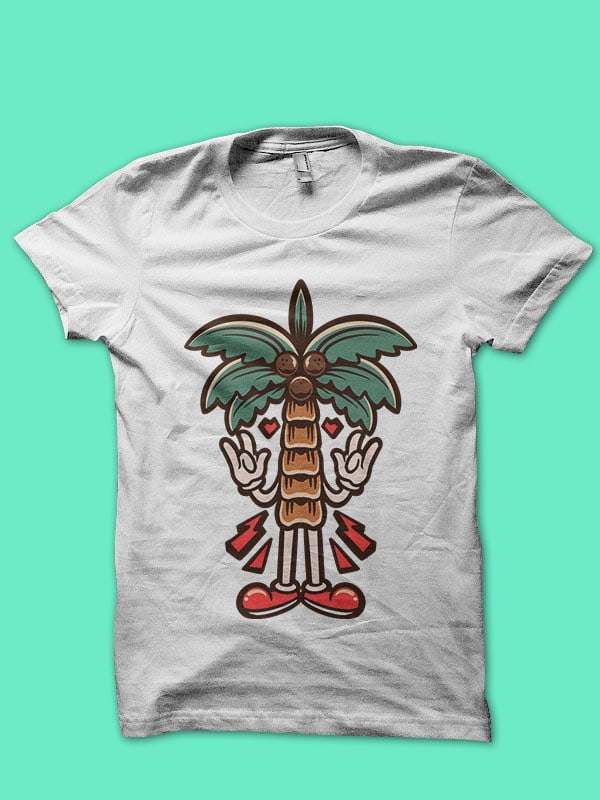 happy palm cartoon