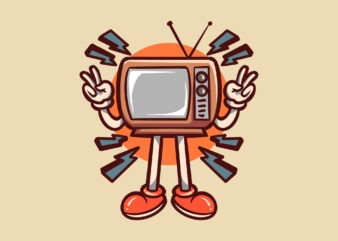 happy television graphic t shirt