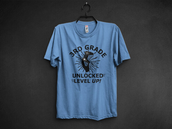 3rd grade unlocked level up t-shirt design