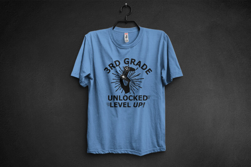 3rd Grade Unlocked Level Up T-shirt Design