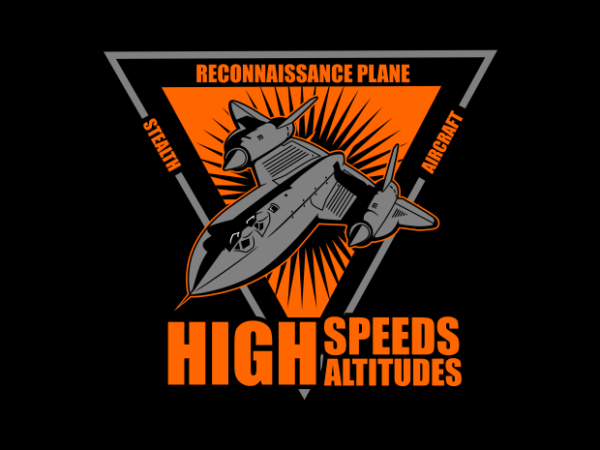 High speeds and altitudes aircraft graphic t shirt