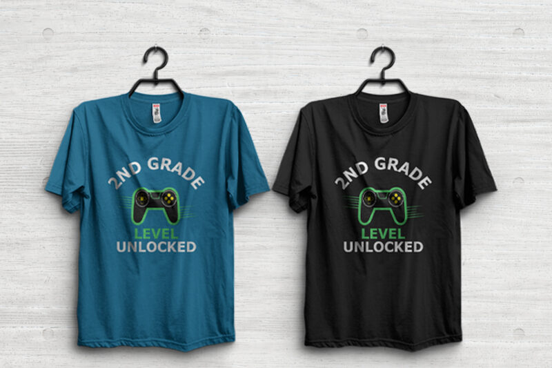 2nd Grade Level Unlocked T-shirt Design