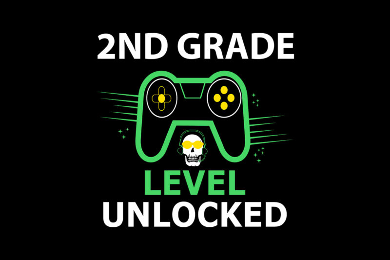 2nd Grade Level Unlocked T-shirt Design