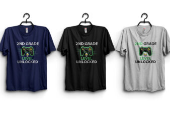 2nd Grade Level Unlocked T-shirt Design