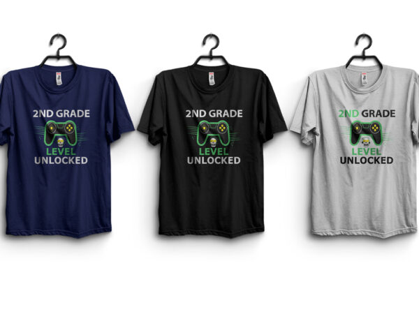 2nd grade level unlocked t-shirt design