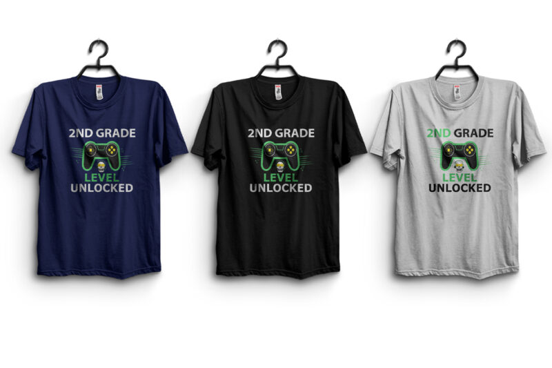 2nd Grade Level Unlocked T-shirt Design