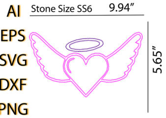 Heart Shape Rhinestone Design