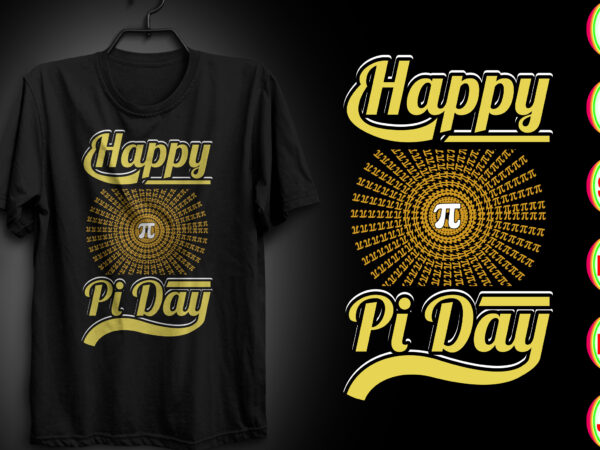 Pi day print template t shirt illustration