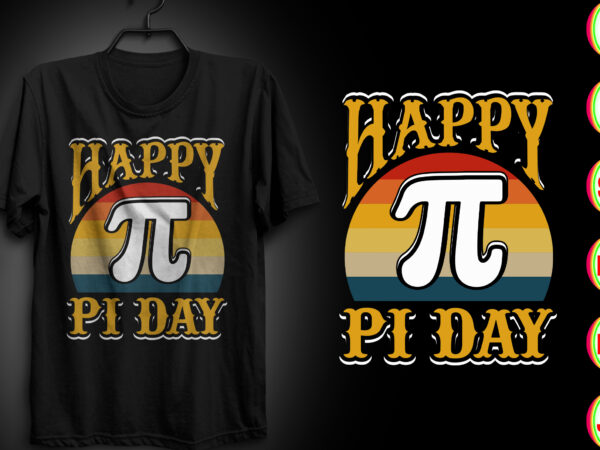 Pi day print template t shirt illustration