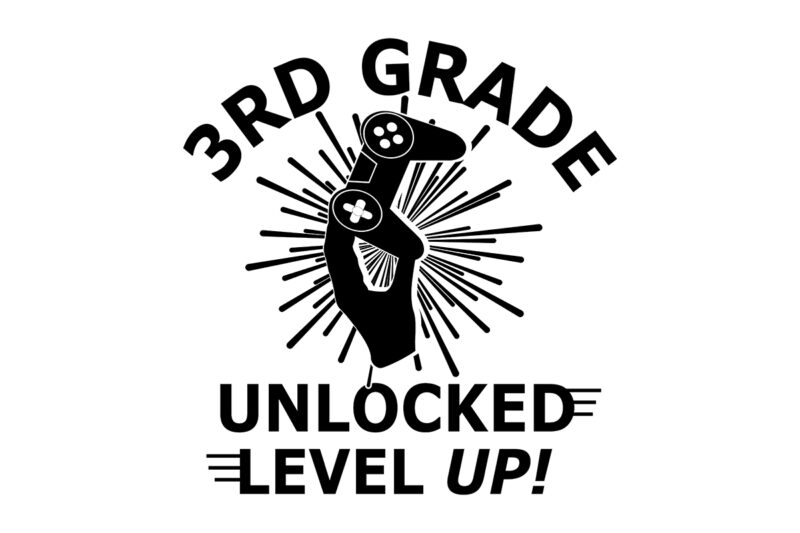 3rd Grade Unlocked Level Up T-shirt Design