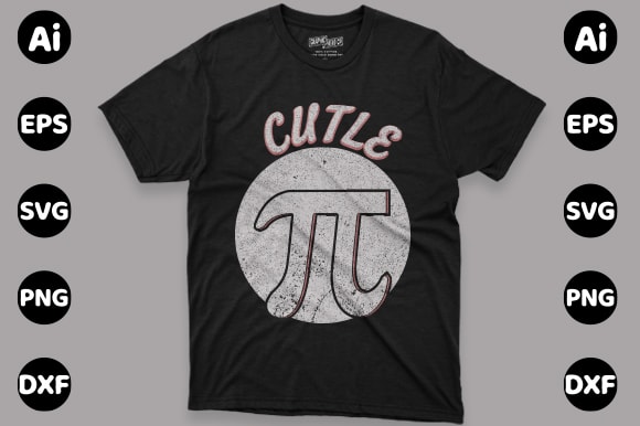 Pi day print template t shirt illustration