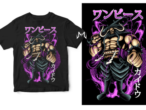 Kaido (one piece) t shirt vector art