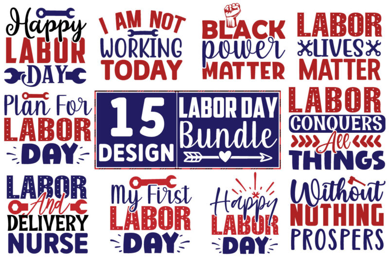 Labor Day 30 SVG Design Bundle