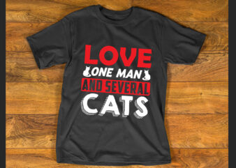 love one man and several cats T shirt