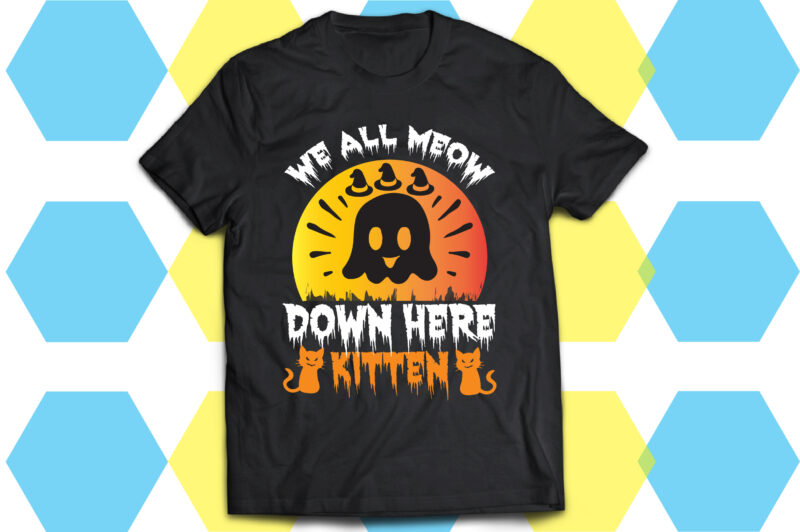 Halloween Cat T-shirt Design Bundle