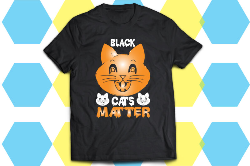 Halloween Cat T-shirt Design Bundle