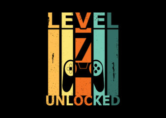 Level 7 Unlocked Typography T-shirt