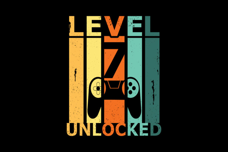 Level 7 Unlocked Typography T-shirt