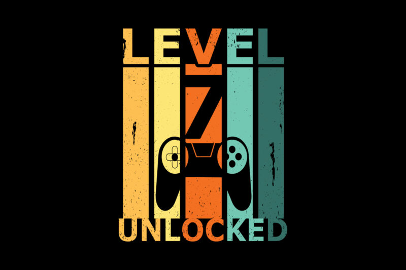 Level 7 Unlocked Typography T-shirt