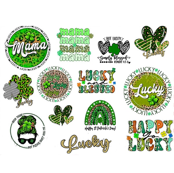 Feelin' Lucky PNG Sublimation Design // Popular St Patrick's Day Digital Download // Leopard Animal Print // A Sub Heat Press PNG