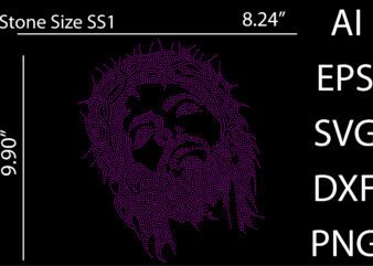 Jesus rhinestone design