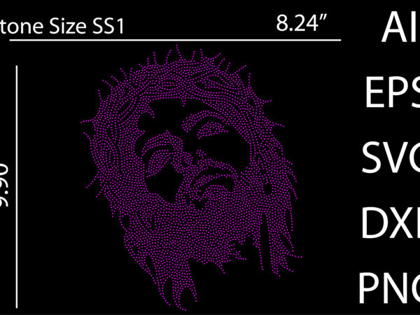 Jesus rhinestone design