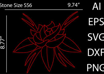 Flower Rhinestone design