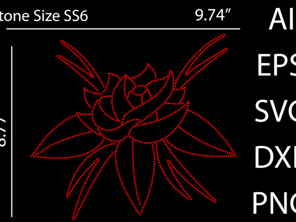 Flower rhinestone design
