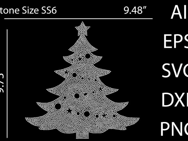 Tree rhinestone design