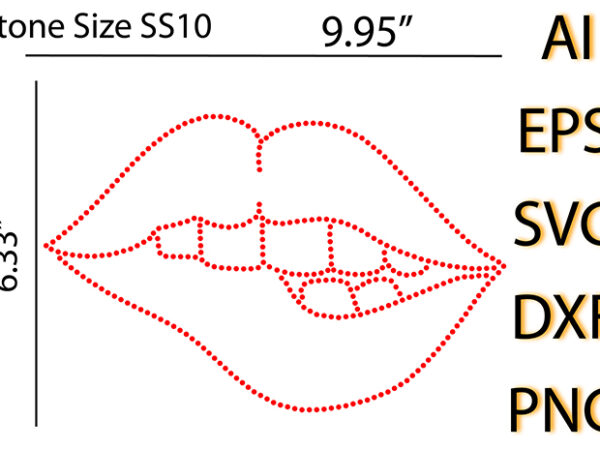 Lip rhinestone design Lip rhinestone design