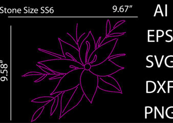 Flower Rhinestone design