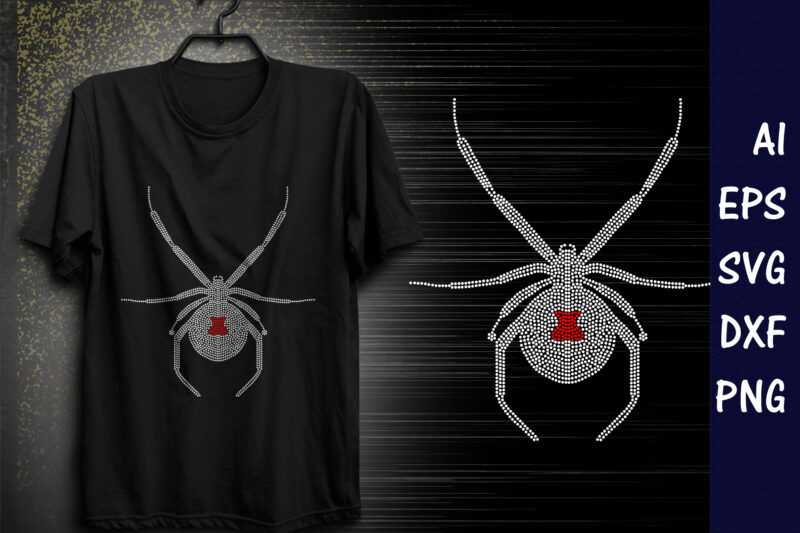 Spider rhinestone design