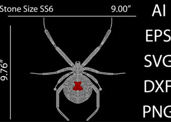 Spider rhinestone design