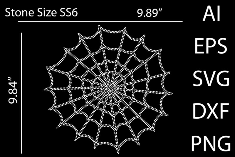 Spider rhinestone design