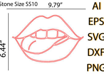 Lip Rhinestone Design