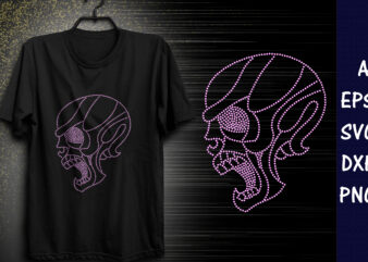 Aliens Face Rhinestone T-shirt design Print Template