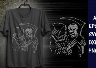 Skull love rhinestone T-shirt design Print Template