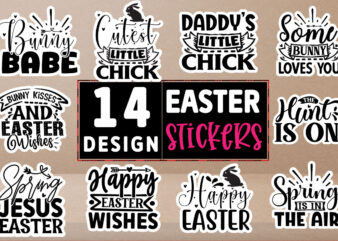 Easter stickers Design Bundle