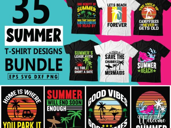 Summer t-shirt designs bundle