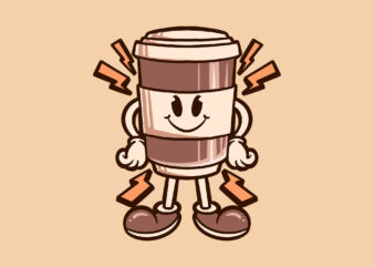 the coffee cartoon t shirt designs for sale