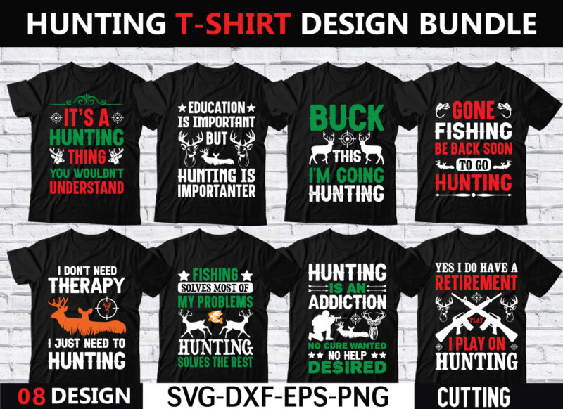 Hunting t-shirt design bundle