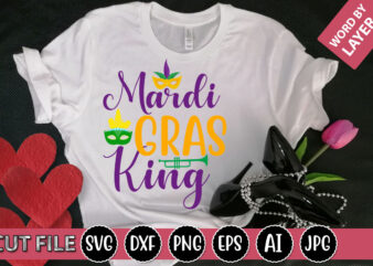 Mardi Gras King SVG Vector for t-shirt