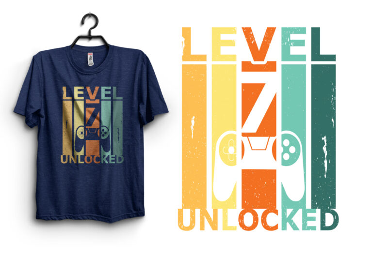 Level 7 Unlocked Typography T-shirt