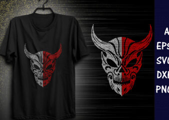 Skull Mask Rhinestone T-shirt design Print Template