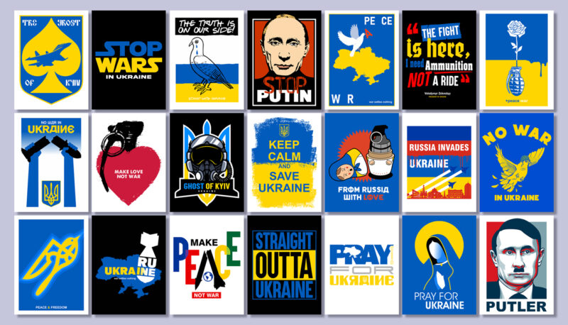 21 UKRAINE T-shirt Designs Bundle